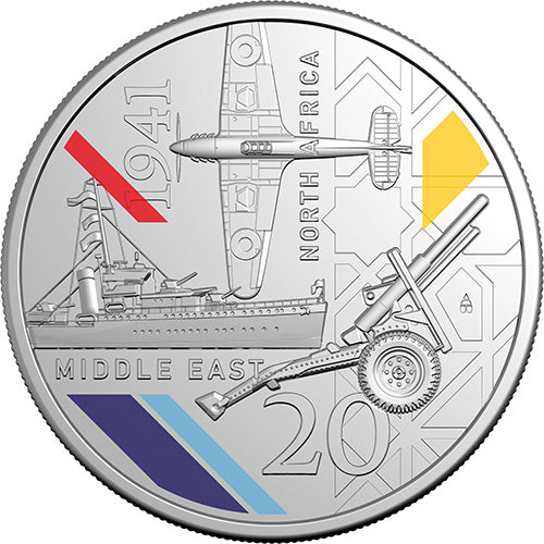 2026 20c Service Amid Strife - North Africa & Middle East Coloured Uncirculated Coin  