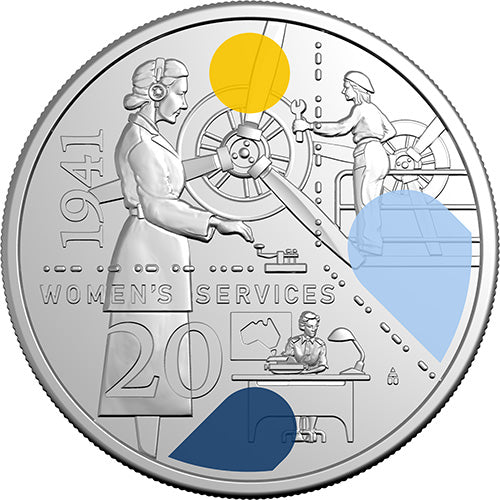 2026 20c Service Amid Strife - Coloured Uncirculated Coin Women's Services