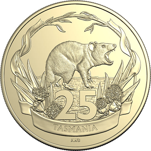 2026 25c 125 Years of Federation - Tasmania Coin