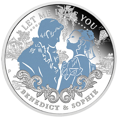 2026 50c Bridgerton - Benedict & Sophie 1/2oz Silver Proof Coloured Coin