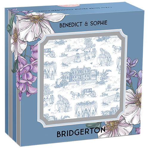 2026 50c Bridgerton - Benedict & Sophie 1/2oz Silver Proof Coloured Coin Shipper