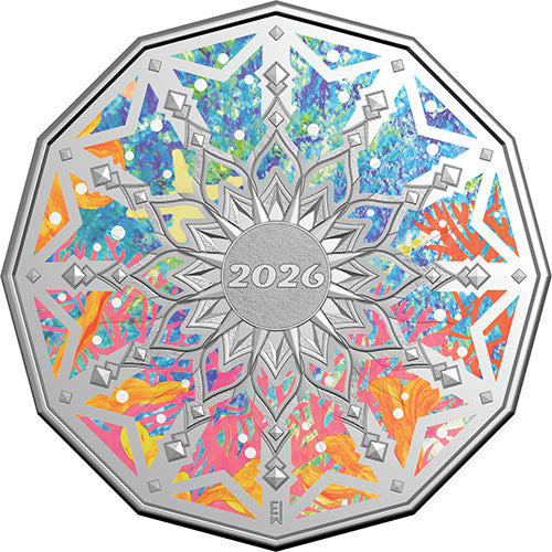 2026 50c Christmas Decoration Coloured Uncirculated Coin