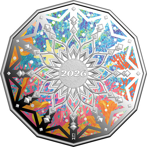 2026 50c Christmas Decoration Coloured Silver Proof Coin