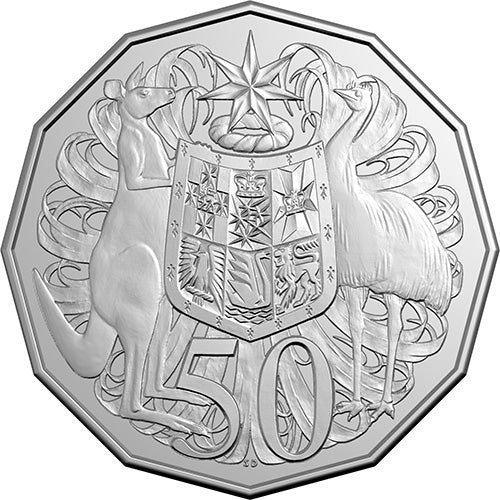 2026 50c King Charles III Effigy - Non-Premium Roll Heads/Heads or Tails/Tails RAM Roll Circulating Coin Cu/Ni Coin