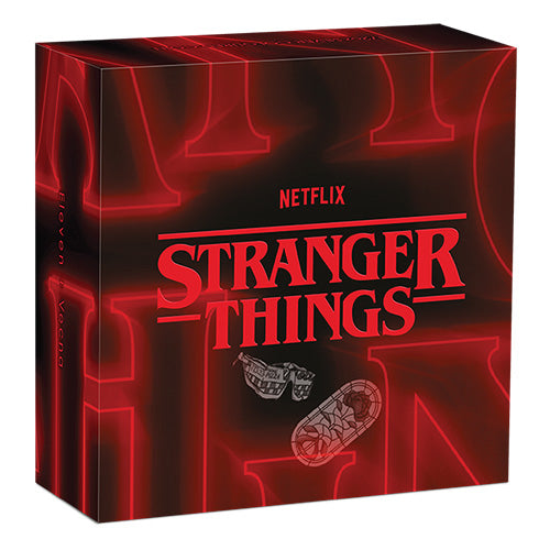 2026 50c Stranger Things - Eleven & Venca 1/2oz Silver Coloured Coin Shipper