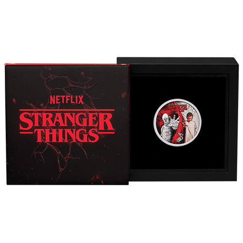 2026 50c Stranger Things - Eleven & Venca 1/2oz Silver Coloured Coin in Case
