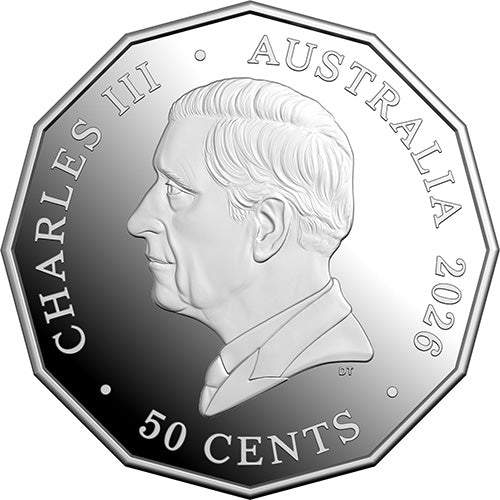 2026 50c Wave Hill Walk Off 60th & Aboriginal Land Rights 50th Silver Proof Coin Obverse