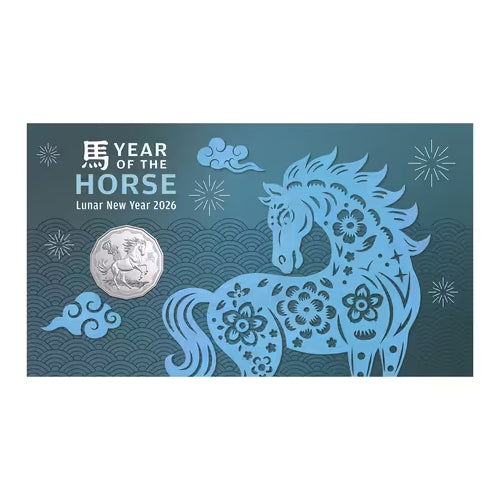2026 50c Year of the Horse Coin & Stamp Cover PNC