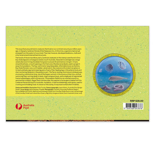 2026 Creatures of the Palaeozoic Medallion & Stamp Cover Back