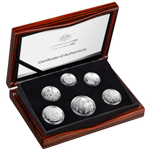 2026 60th Anniversary of Decimal Currency Six-Coin Fine Silver Proof Set Coins in Case