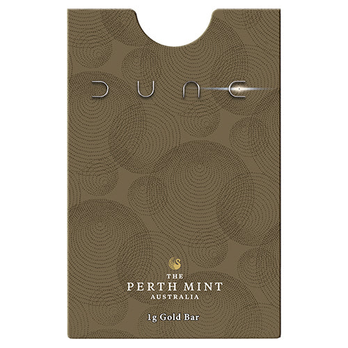 2026 Dune 1gm Gold Minted Bar sleeve