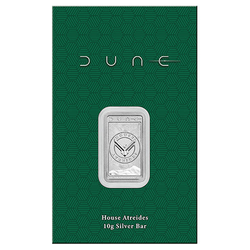 2026 Dune - House Atreides 10g Silver Minted Bar in Card Front