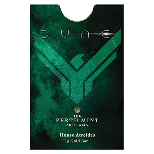 2026 Dune - House Atreides 1g Gold Minted Bar Sleeve