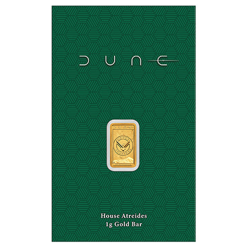 2026 Dune - House Atreides 1g Gold Minted Bar In Card