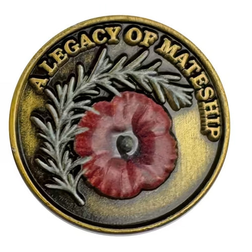2026 ANZAC Two-Up Medallion & Stamp Cover Poppy Medallion