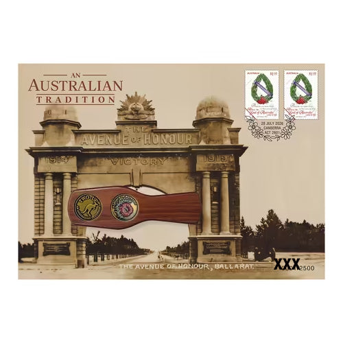 2026 ANZAC Two-Up Medallion & Stamp Cover