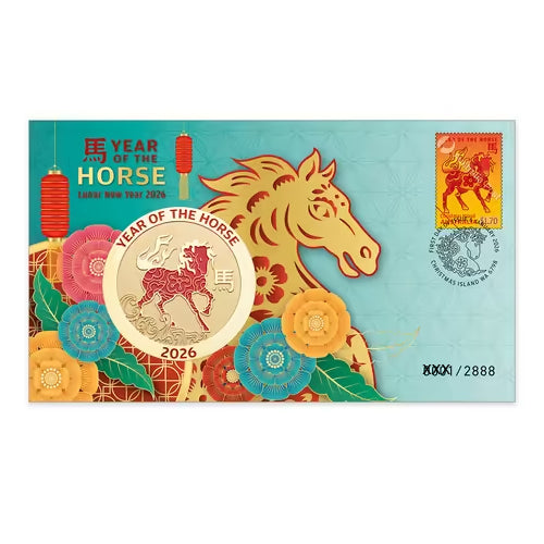 2026 Year of the Horse Medallion & Stamp Cover PNC