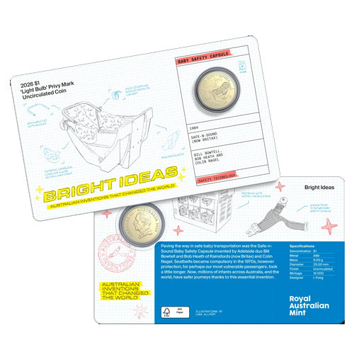 2026 Bright Ideas $1 and $2 Privy Mark Seven-Coin Collection Baby Capsule in Card