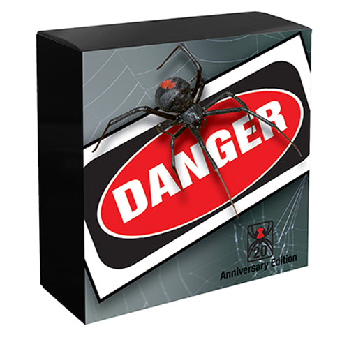2026 $1 Deadly & Dangerous Series - Redback Spider 20th Anniversary Privymark1oz Silver Proof Coloured Coin Shipper