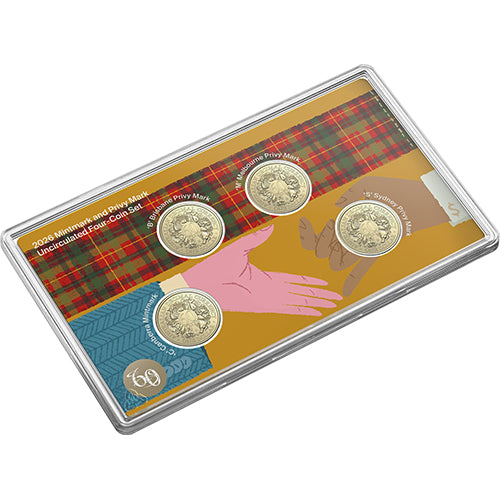 2026 $1 60th Anniversary of Decimal Currency Al/Br Mintmark & Privy Mark Uncirculated 4- Coin Set