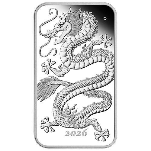 2026 $1 Dragon 1oz Silver Proof Rectangle Coin