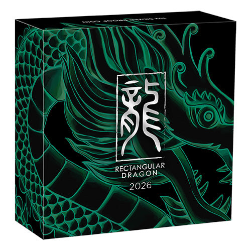 2026 $1 Dragon 1oz Silver Proof Rectangle Coin Shipper