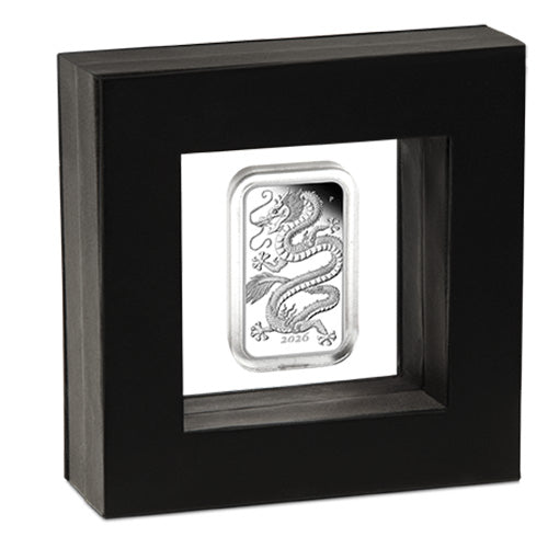 2026 $1 Dragon 1oz Silver Proof Rectangle Coin in Case