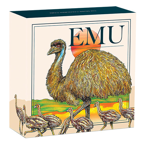 2026 $1 Australian Emu 1oz Silver Coloured Coin