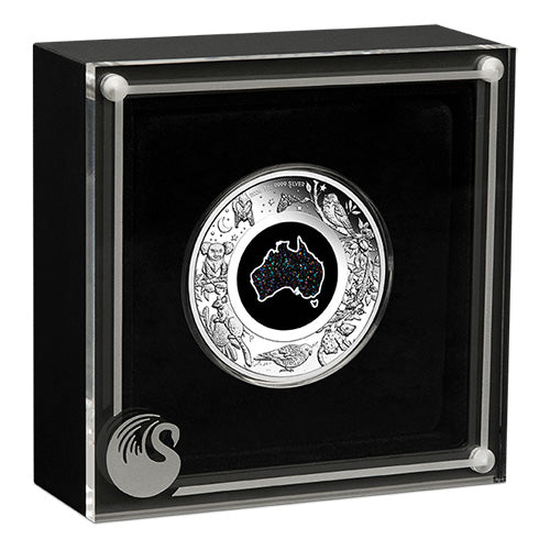 2026 $1 Great Southern Land 1oz Silver Proof Nocturnal Matrix Opal Coin in Case