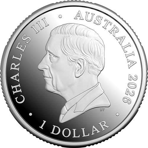 2026 $1 Heart and Soul of Australia International Year of Rangelands and Pastoralists Fine Silver Proof Coin Obverse