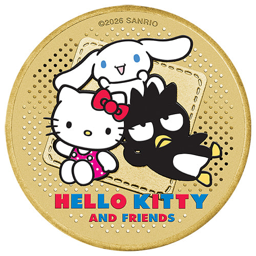 2026 $1 Hello Kitty, Cinnamoroll & Badtz-Maru Coin & Stamp Cover PNC Coin