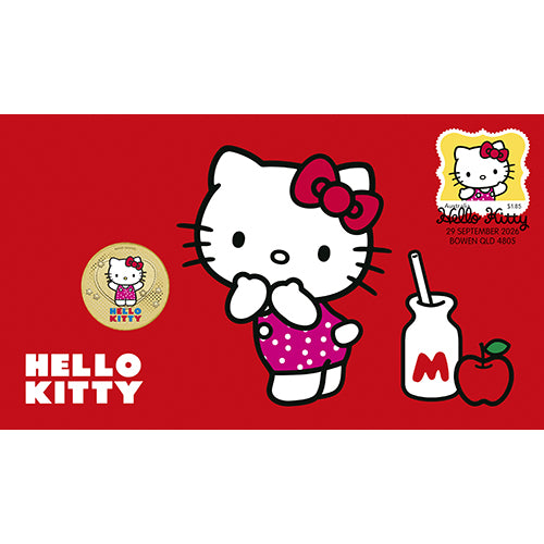 2026 $1 Hello Kitty Coin & Stamp Cover PNC Front