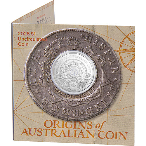 2026 $1 Holey Dollar Uncirculated Coin in Card