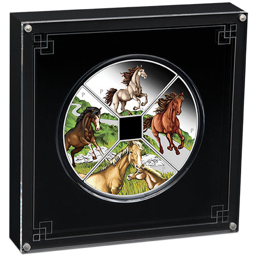 2026 $1 Year of the Horse Quadrant 1oz Silver Proof Coloured Four-Coin Set