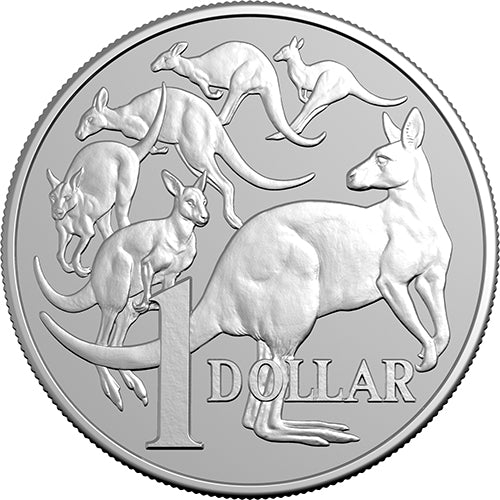 2026 $1 Kangaroo Series - Mob of Six Roos 1oz Frosted Fine Silver Coin