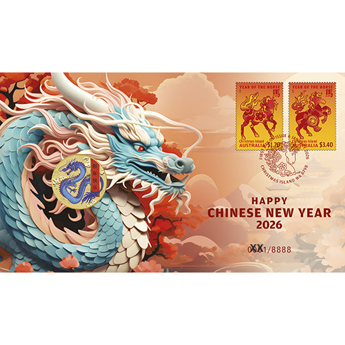 2026 $1 Lunar New Year Coin & Stamp Cover PNC