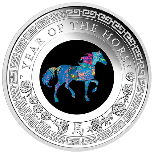 2026 $1 Australian Opal Lunar Series Year of the Horse 1oz Silver Proof Coin 