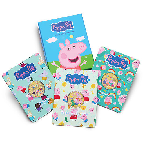 2026 $1 Peppa Pig - Friends Three Coin Set - Collector Coins in Cards Case