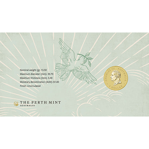 2026 $1 Preparing for Peace Coin & Stamp Cover PNC  Insert Back
