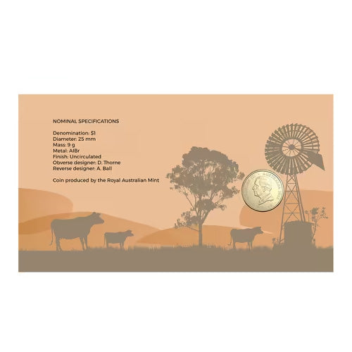 2026 $1 International Year of Rangeland and Pastoralists - Heart and Soul of Australia Coin &amp; Stamp Cover PNC Insert Back