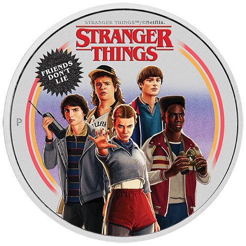 2026 $1 Stranger Things - Friends Don't Lie 1oz Silver Coloured Coin