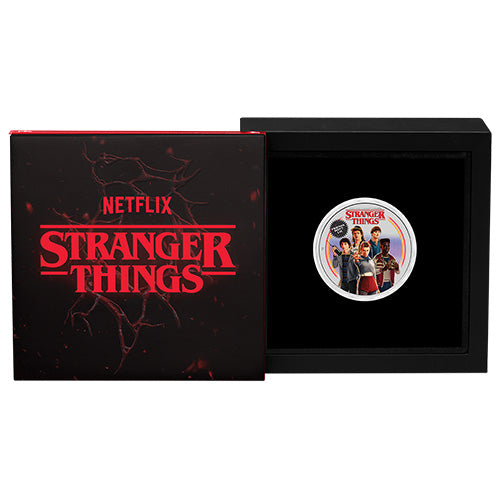 2026 $1 Stranger Things - Friends Don't Lie 1oz Silver Coloured Coin in Case