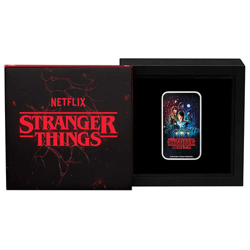 2026 $1 Stranger Things - Season 1 - 1oz Silver Coloured Rectangle Coin
