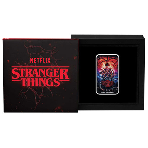 2026 $1 Stranger Things - Season 2 - 1oz Silver Coloured Rectangle Coin