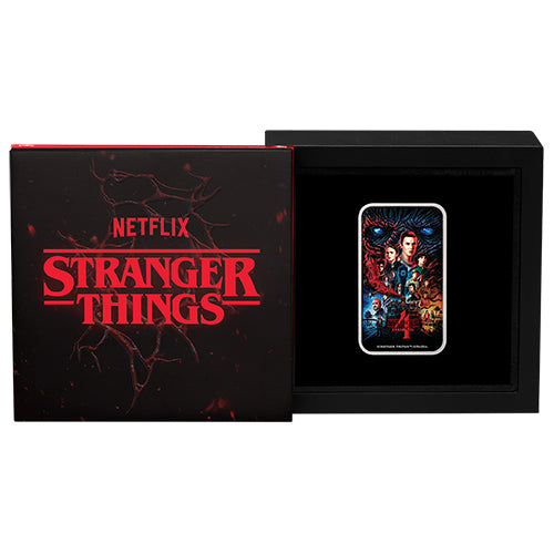 2026 $1 Stranger Things - Season 4 - 1oz Silver Coloured Rectangle Coin