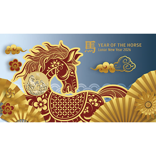 2026 $1 Year of the Horse Coin & Stamp Cover PNC