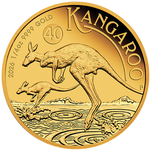 2026 $25 Australian Kangaroo 1/4oz Gold Proof Coin