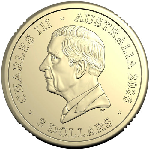 2026 $2 Bright Ideas Uncirculated Coin in Card - Australian Inventions Coin Obverse