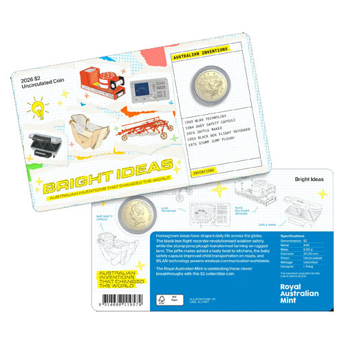2026 $2 Bright Ideas Uncirculated Coin in Card
