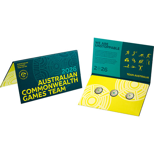 2026 $2 Australian Commonwealth Games Coloured Uncirculated Three-Coin Set
